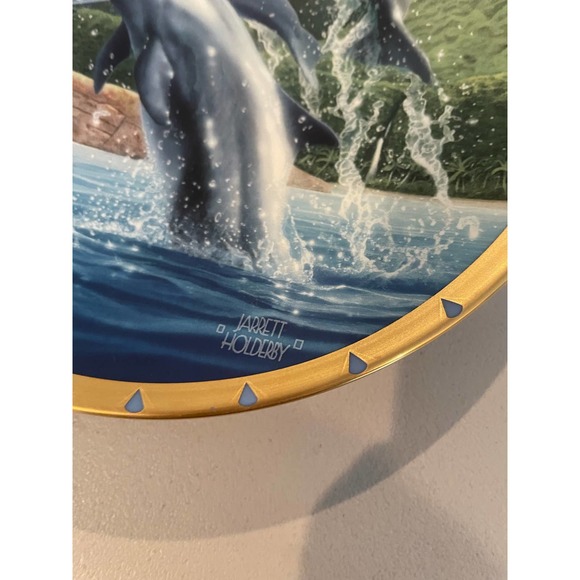 Vintage Lenox Bottlenose Dolphins Plate Jarrett Holderby - Picture 3 of 5